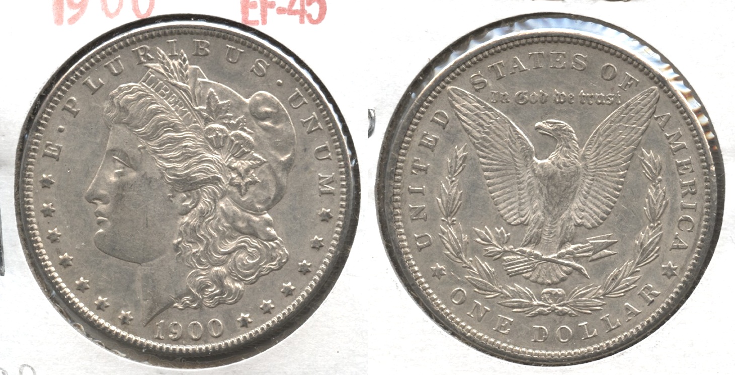 1900 Morgan Silver Dollar EF-45 #an