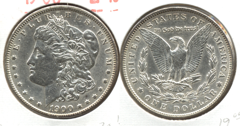 1900 Morgan Silver Dollar EF-45 f Light Cleaning