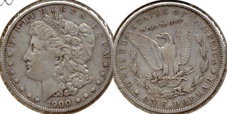 1900 Morgan Silver Dollar VF-20
