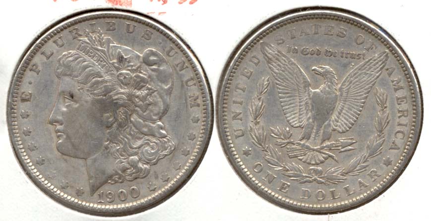 1900 Morgan Silver Dollar VF-30 a