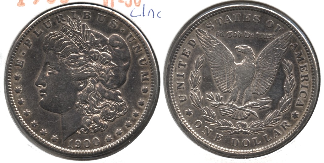 1900 Morgan Silver Dollar VF-30 #e Cleaned
