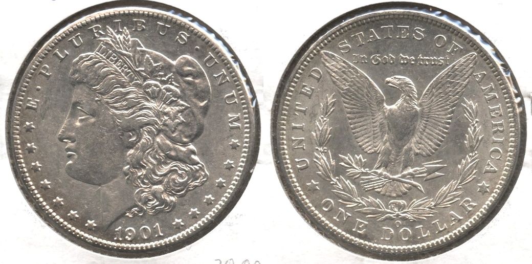 1901-O Morgan Silver Dollar AU-50