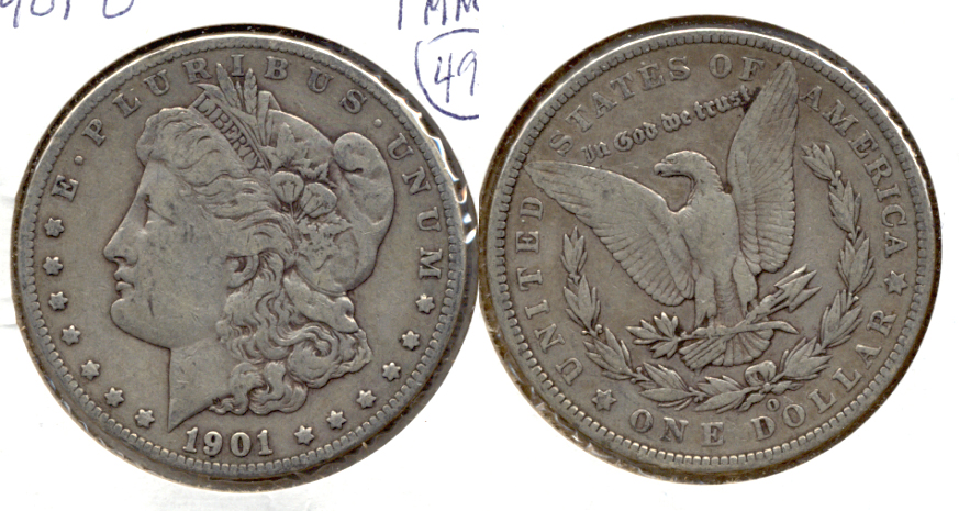 1901-O Morgan Silver Dollar Fine-12