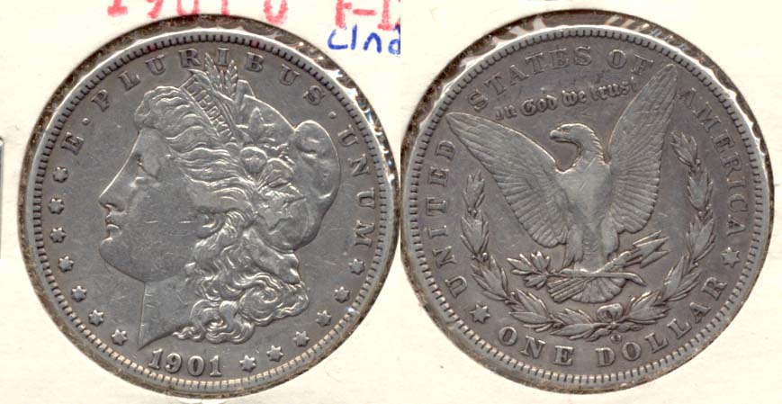 1901-O Morgan Silver Dollar Fine-12 c Cleaned