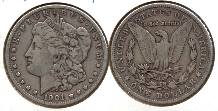 1901-O Morgan Silver Dollar Fine-12 e