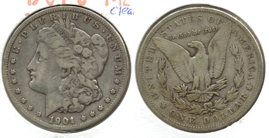 1901-O Morgan Silver Dollar Fine-12 f Cleaned