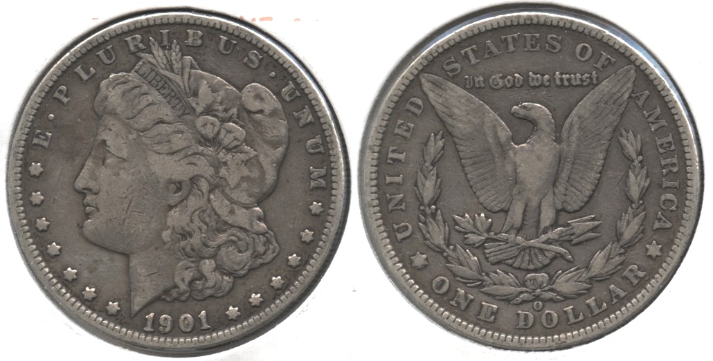 1901-O Morgan Silver Dollar Fine-12 #k