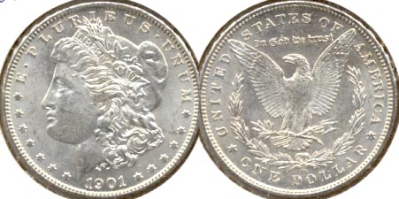 1901-O Morgan Silver Dollar MS-60 a
