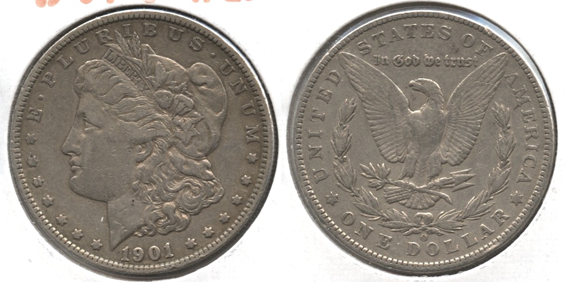 1901-O Morgan Silver Dollar VF-20 #f
