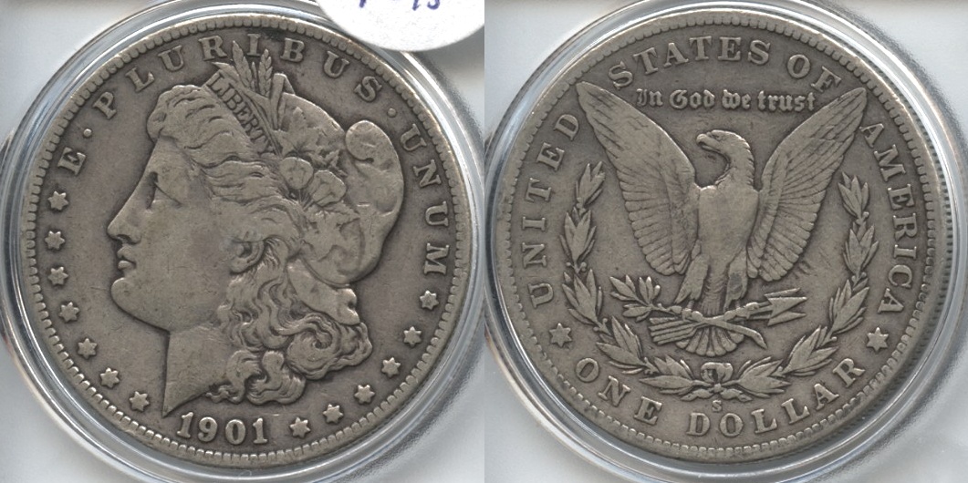 1901-S Morgan Silver Dollar Fine-15 VAM-1, Normal Die