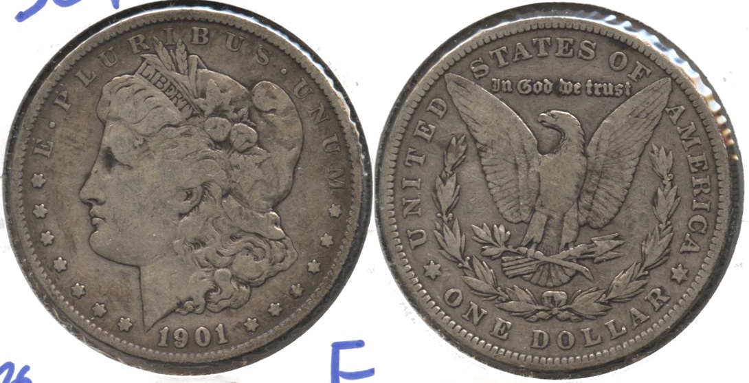 1901 Morgan Silver Dollar VG-10