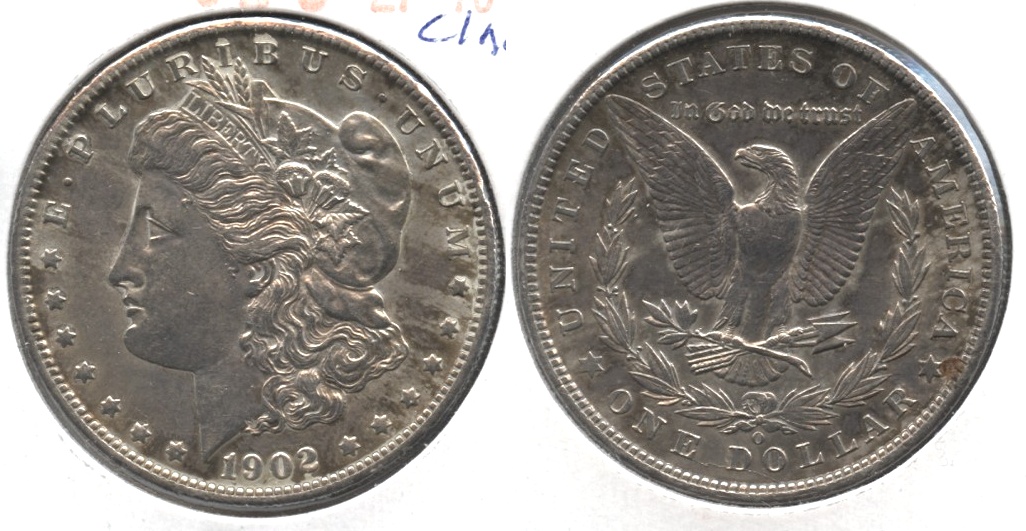 1902-O Morgan Silver Dollar EF-40 #a Cleaned