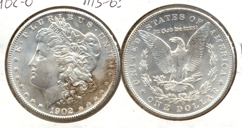 1902-O Morgan Silver Dollar MS-63 b