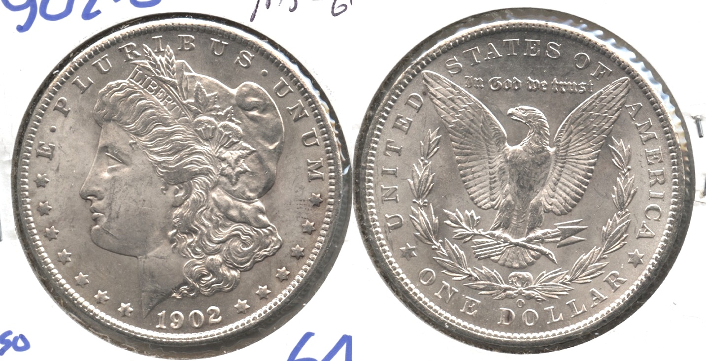 1902-O Morgan Silver Dollar MS-64 #f