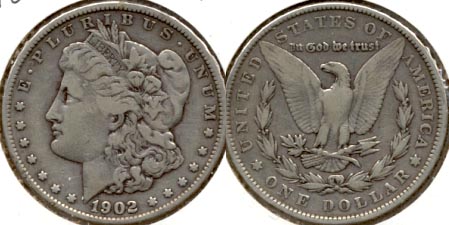 1902 Morgan Silver Dollar Fine-12