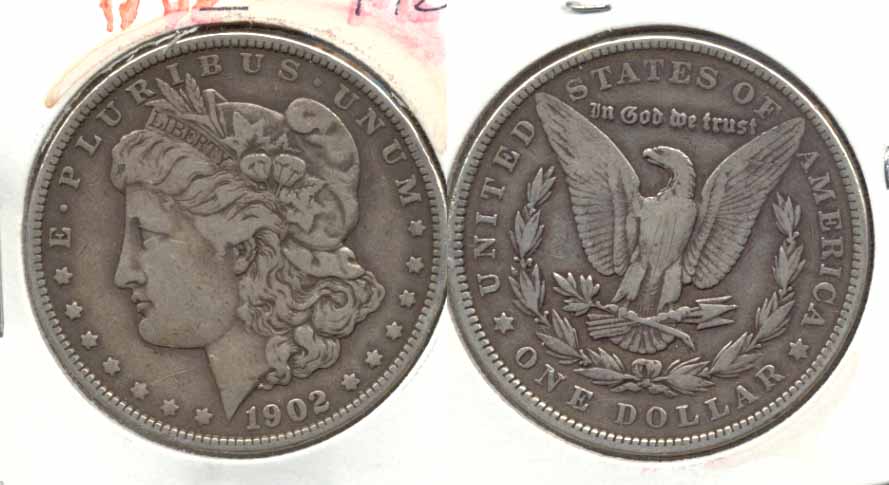1902 Morgan Silver Dollar Fine-12 a