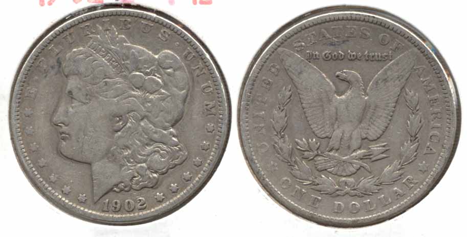 1902 Morgan Silver Dollar Fine-12 b