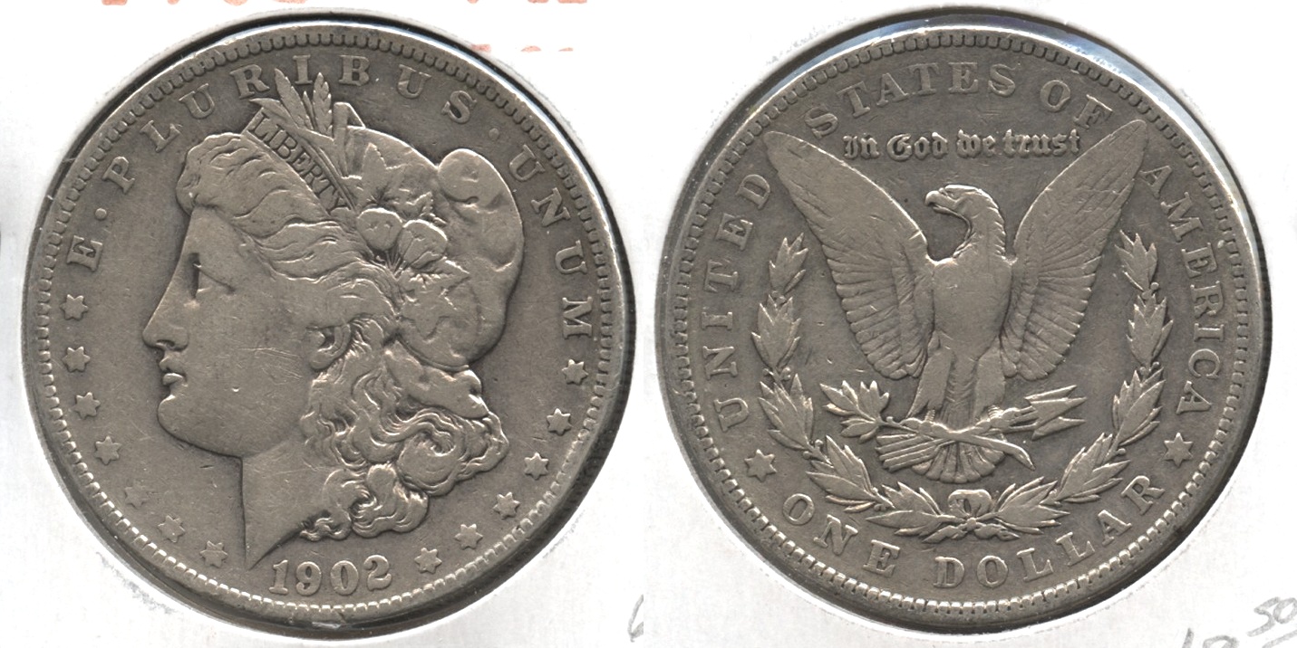 1902 Morgan Silver Dollar Fine-12 #d