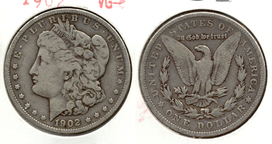 1902 Morgan Silver Dollar VG-8 b