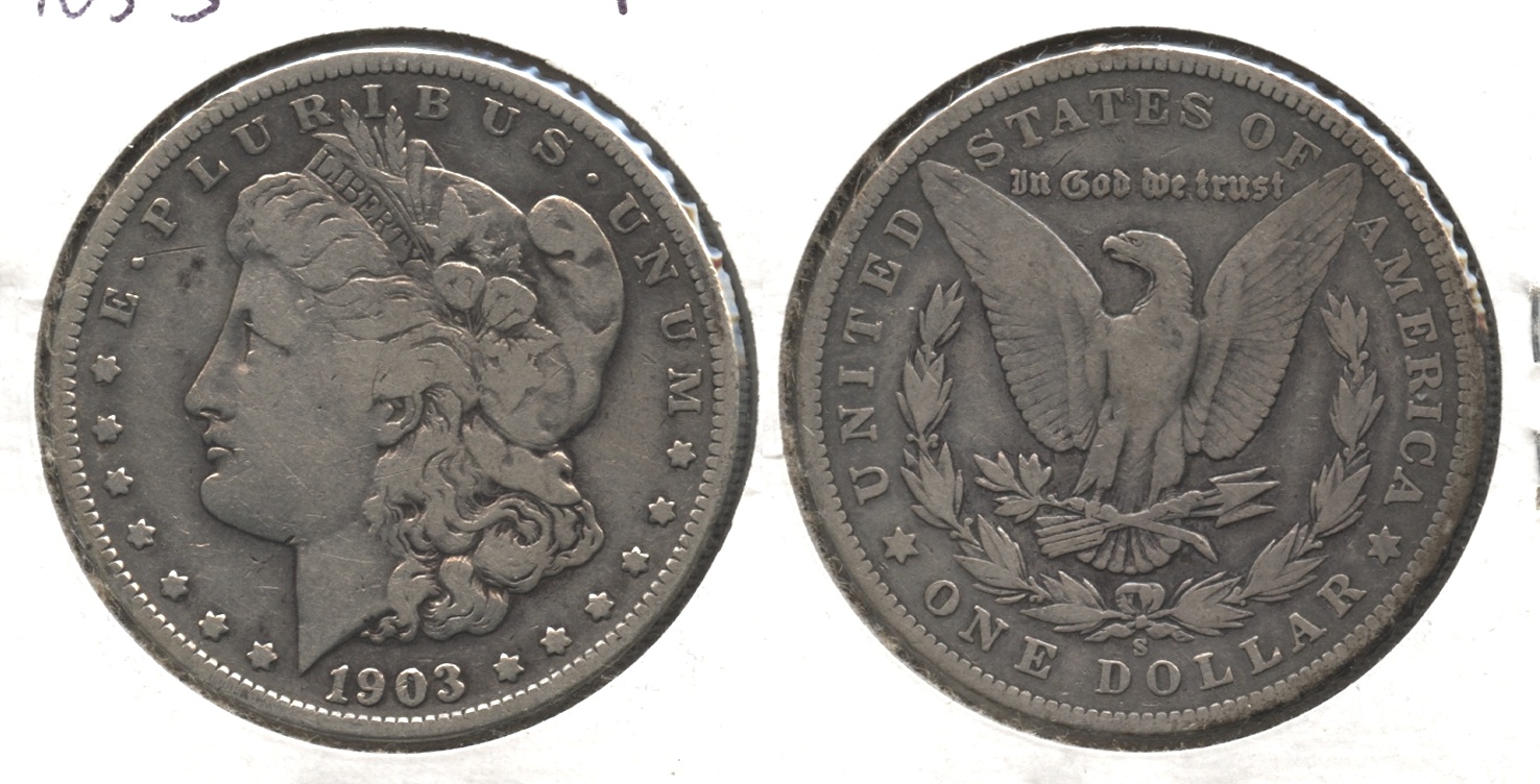 1903-S Morgan Silver Dollar Fine-12 #a