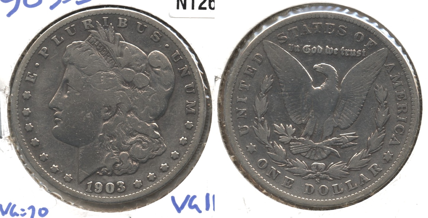 1903-S Morgan Silver Dollar VG-8 #b Cleaned