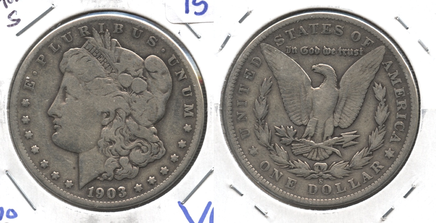 1903-S Morgan Silver Dollar VG-8 #e Cleaned
