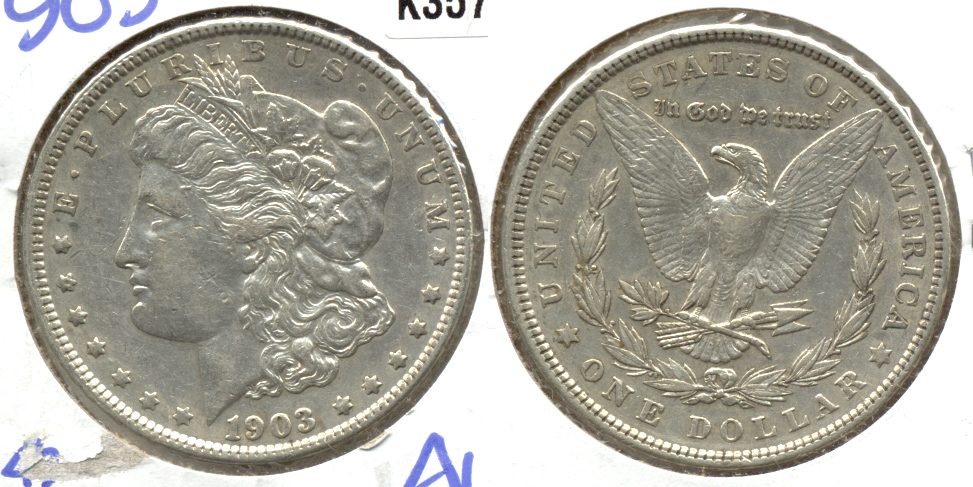 1903 Morgan Silver Dollar AU-50 a