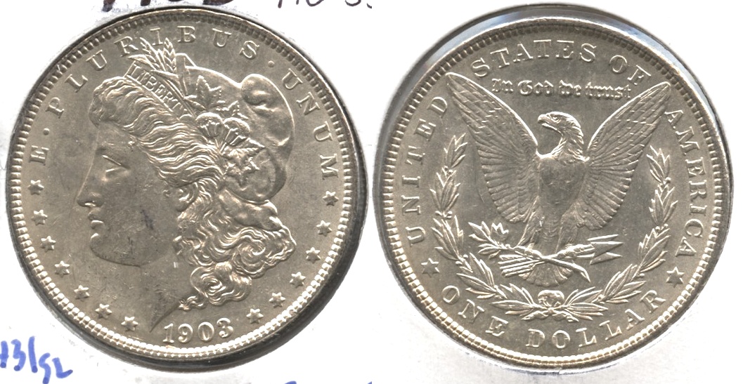 1903 Morgan Silver Dollar AU-55 #k