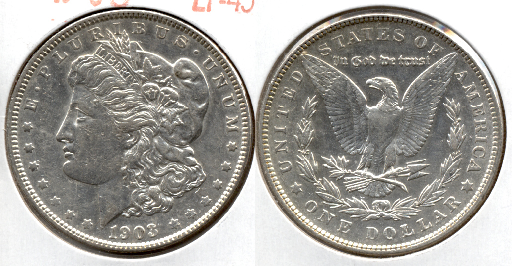 1903 Morgan Silver Dollar EF-45 a