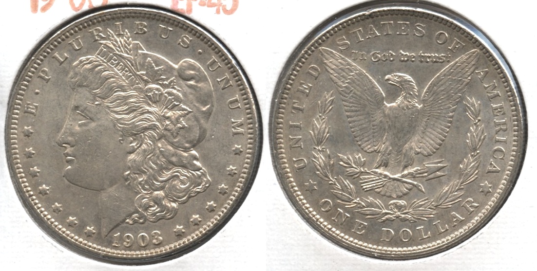 1903 Morgan Silver Dollar EF-45 #h