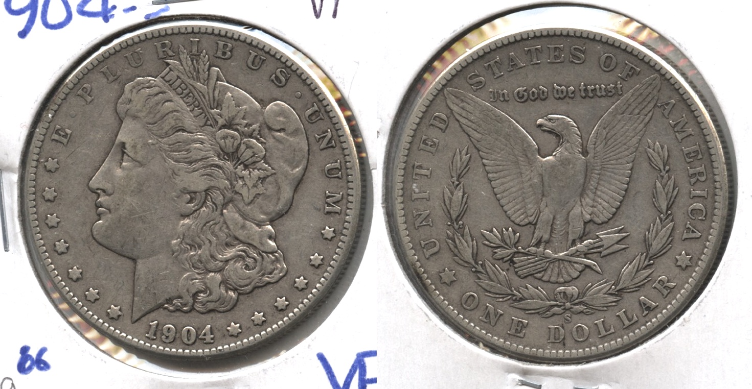 1904-S Morgan Silver Dollar VF-20 #a