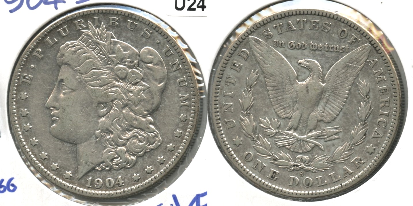 1904-S Morgan Silver Dollar VF-20 #c