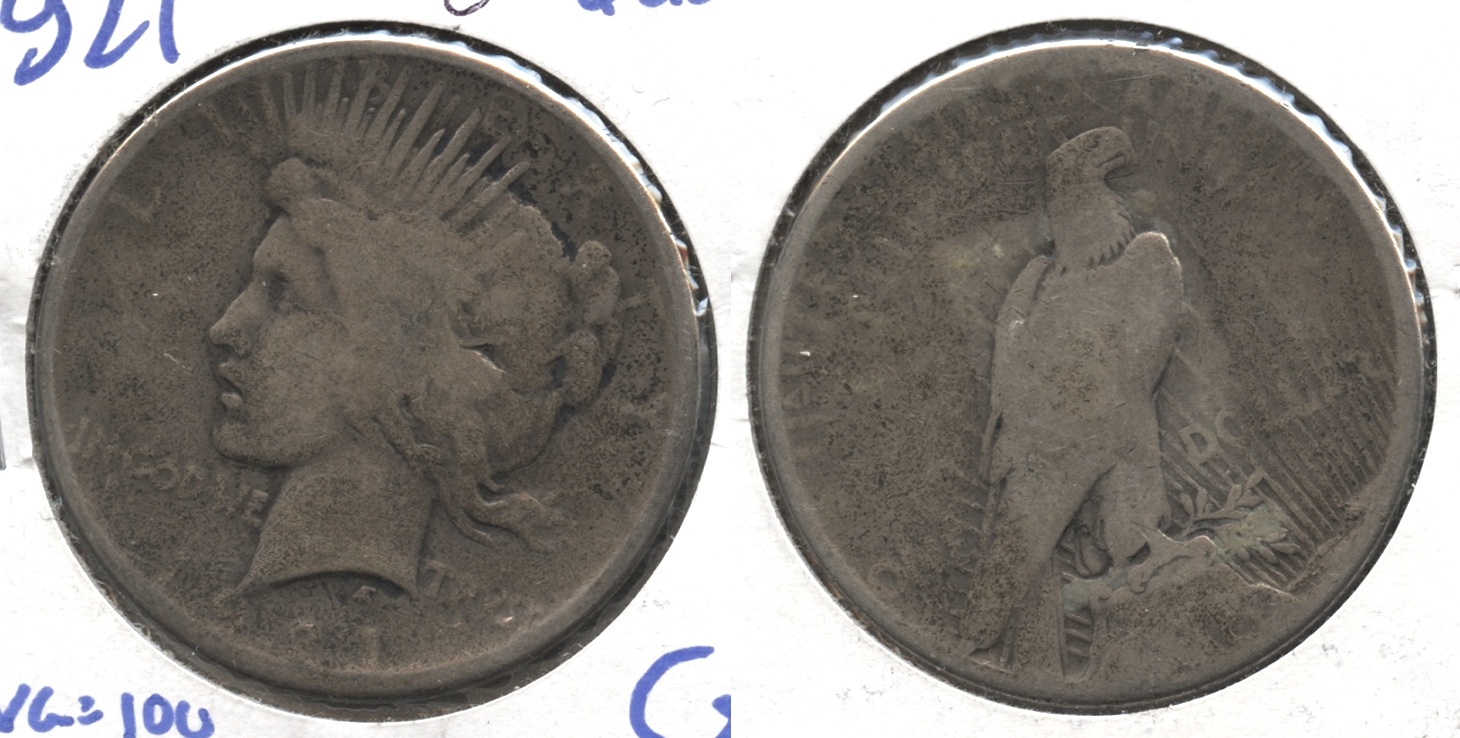 1921 Peace Silver Dollar Good-4 #a