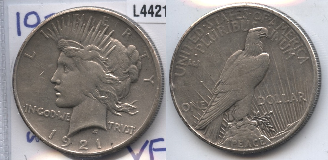 1921 Peace Silver Dollar VF-20 #d