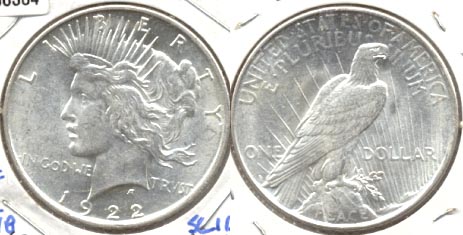 1922-D Peace Silver Dollar AU-55 a