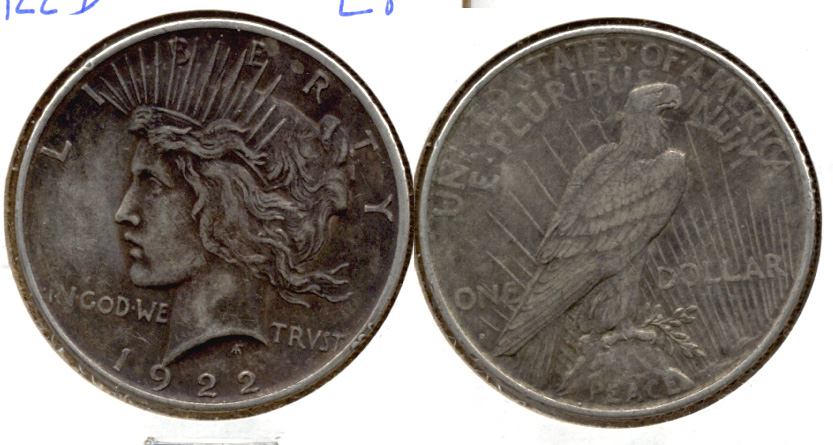 1922-D Peace Silver Dollar EF-40