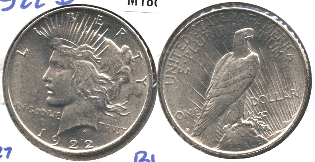 1922-D Peace Silver Dollar MS-60