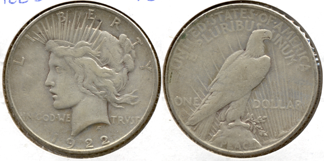 1922-D Peace Silver Dollar VG-8 a