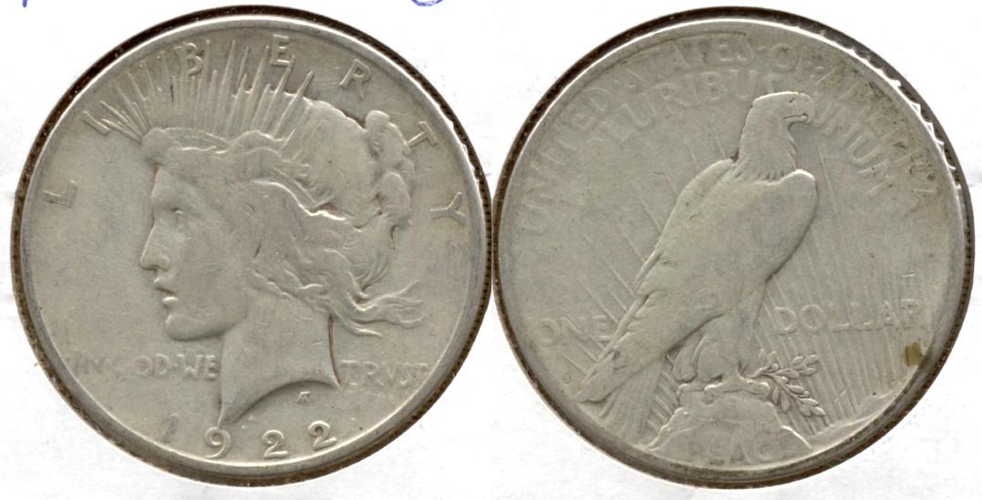 1922-S Peace Silver Dollar Good-4