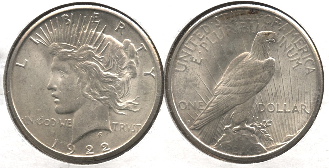 1922-S Peace Silver Dollar MS-60 #c