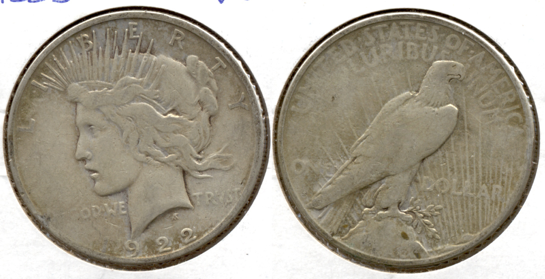 1922-S Peace Silver Dollar VG-8