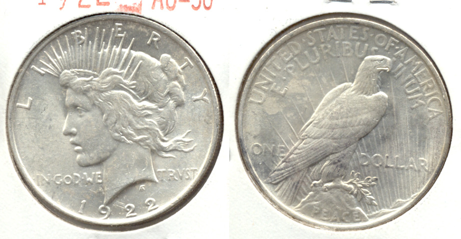 1922 Peace Silver Dollar AU-50 e