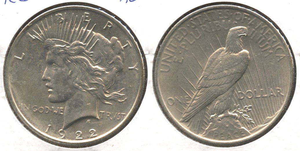 1922 Peace Silver Dollar AU-50 h