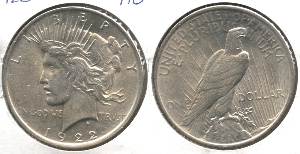 1922 Peace Silver Dollar AU-50 i