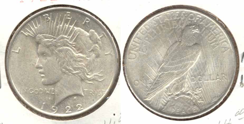 1922 Peace Silver Dollar AU-55 g