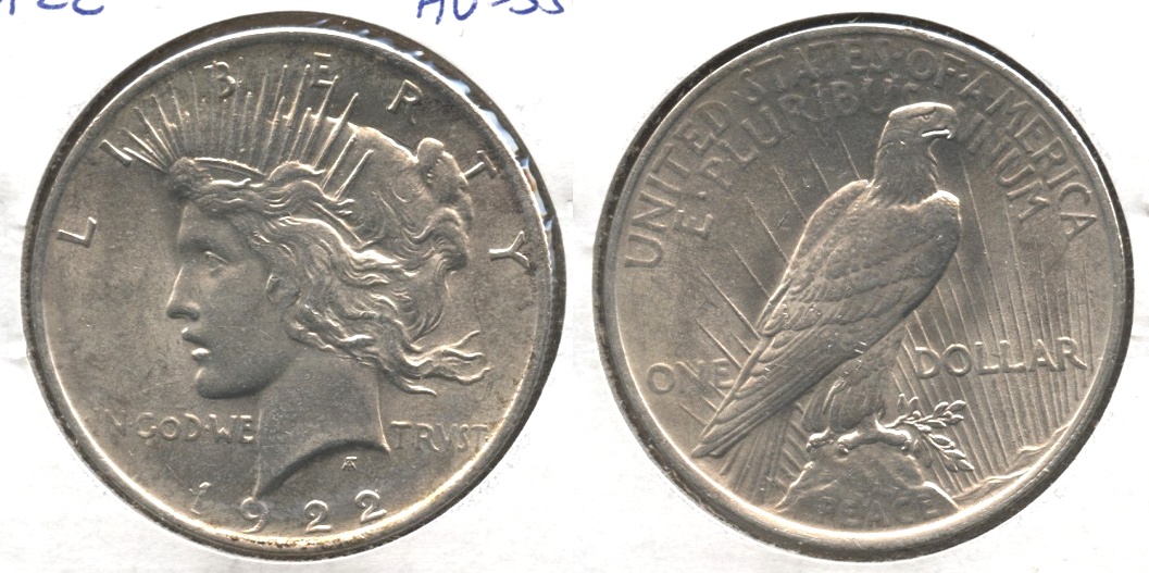 1922 Peace Silver Dollar AU-55 h