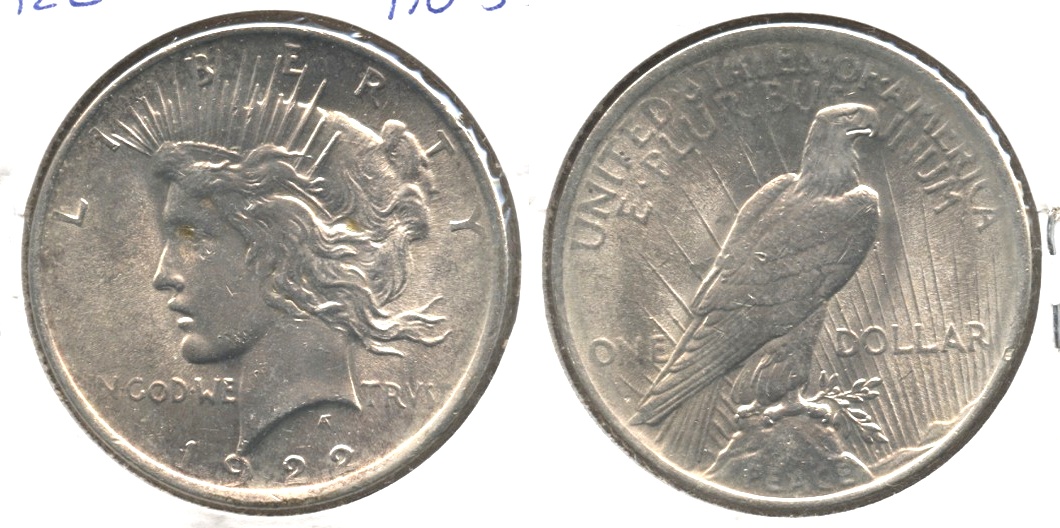 1922 Peace Silver Dollar AU-55 j
