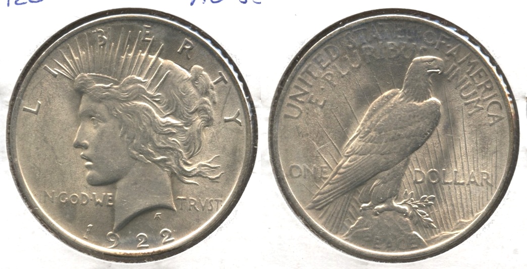 1922 Peace Silver Dollar AU-55 k