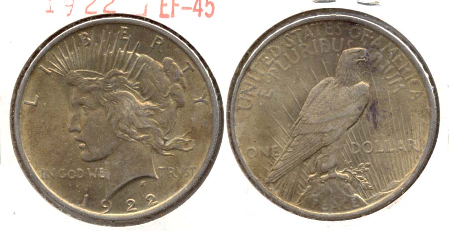1922 Peace Silver Dollar EF-45