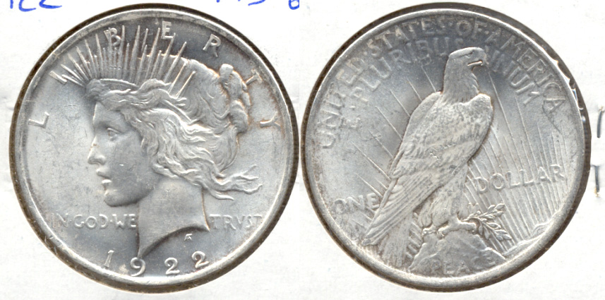 1922 Peace Silver Dollar MS-60 o
